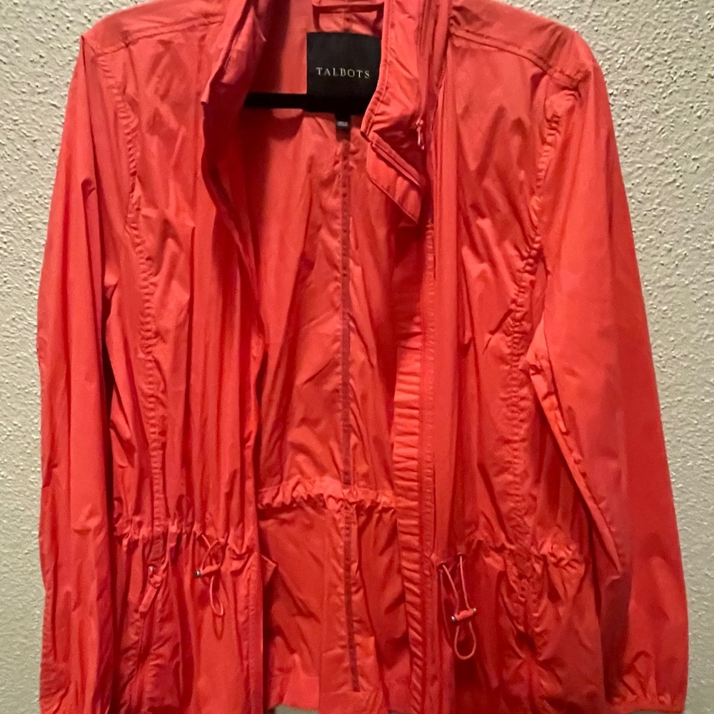 Talbots Coral Light weight rain/windbreaker-L